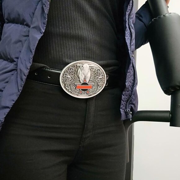 Men's Silver Zinc Alloy Modern Beer Bottle Holder 10x8cm Western Belt Buckle - Picture 4 of 9